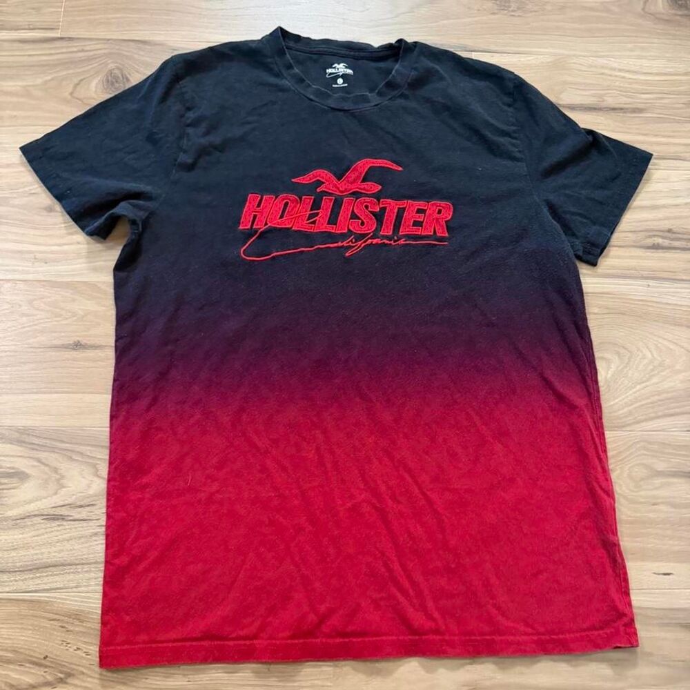 Vintage retro style Hollister Co. black/red gradient embroidered size large